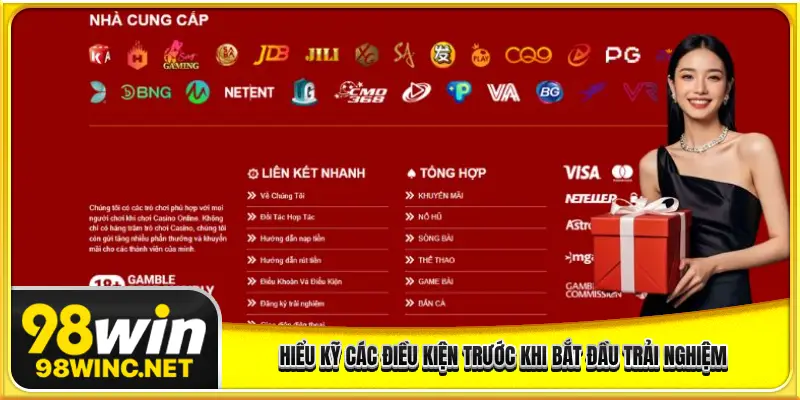 Hiểu kỹ các điều kiện trước khi bắt đầu trải nghiệm